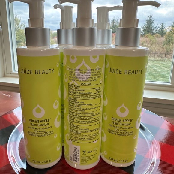 NWT 5 JUICE BEAUTY GREEN APPLE Hand Sanitizer (derived from non-GOM corn) - Picture 4 of 5